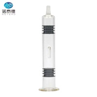Seringues en verre à double chambre de qualité médicale supérieure avec tige de piston pour emballage