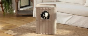 Casa para Gatos de 2 Niveles con Túnel - Cueva de Fieltro Resistente a Arañazos para Múltiples Gatos, Diseño de Múltiples Entradas para Apartamentos y Espacios Pequeños - Product Image 2