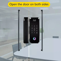 Serrure de porte en verre intelligente Glomarket pour bureau, avec empreinte digitale, carte, mot de passe, déverrouillage à distance, Tuya WiFi