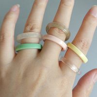 Vente en gros bagues de mode pour femmes et hommes bague de cocktail bagues transparentes en résine acrylique