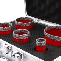 Kit de forets diamantés M14 brasés sous vide 20+35+40+50+68mm pour la découpe de carreaux et le perçage – Ensemble de forets à noyau diamanté