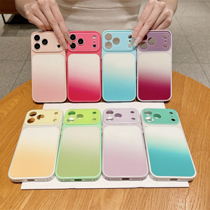 เคสโทรศัพท์อะคริลิคไล่เฉดสีแบบซัมเมอร์ 2 in 1 สำหรับ iPhone 13 14 15 16 17 pro max ป้องกันแรงกระแทก - Product Image 5