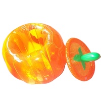Promotion de boissons pour fêtes d'été : Glacière gonflable personnalisée en PVC en forme de citrouille avec couvercle