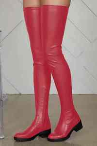 <span class=keywords><strong>Bottes</strong></span> <span class=keywords><strong>de</strong></span> <span class=keywords><strong>neige</strong></span> Offre Spéciale hiver mode femmes Stretch sur le genou cuissardes <span class=keywords><strong>bottes</strong></span> en cuir pour personnalisé Slim Fit Sexy Zip chaussures ouvertes - Product Image 4