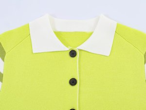 Vêtements pour femmes MYST&ZA – Nouvelle collection Printemps 2026 – <span class=keywords><strong>Veste</strong></span> col polo en maille rayée tendance 5536023 - Product Image 3