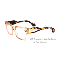 Monture Optique Platon Tendance Vintage Luxe en Acétate Épais Prête à l'Expédition