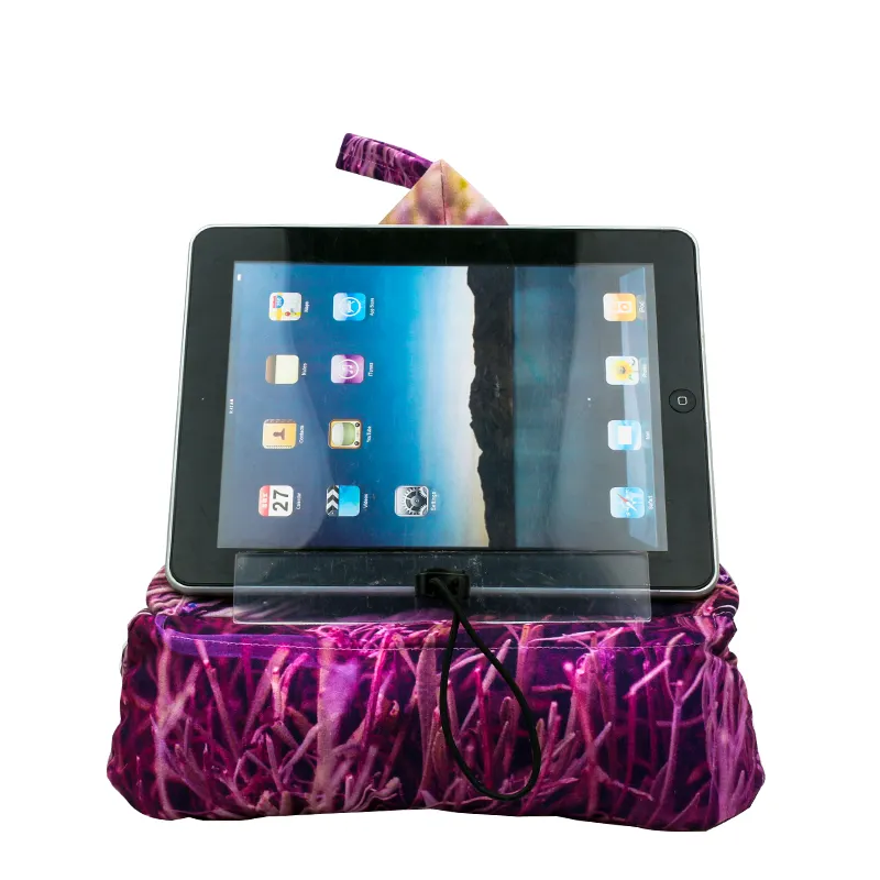 Tùy Chỉnh In Mềm Sợi Nhỏ Tam Giác Cuốn Sách Chủ Cho Trẻ Em Cuốn Sách Đứng Chủ Cushion Cho iPad Điện Thoại E-reader