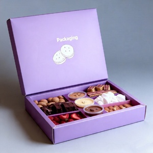 Boîte à collation en papier personnalisée avec logo <span class=keywords><strong>pour</strong></span> noix, desserts et traiteur, avec séparateur - Product Image 5