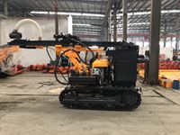Foreuse hydraulique DTH sur chenilles, portable, à moteur diesel, pour le forage de roches, avec moteur et propulseur, perçage automatique jusqu'à 20 m de profondeur