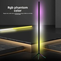 Lámpara de Pie Ambiental Multicolor Minimalista con Activación por Sonido y Luz, Carga USB, de Alta Gama para Audio, Venta Directa de Fábrica