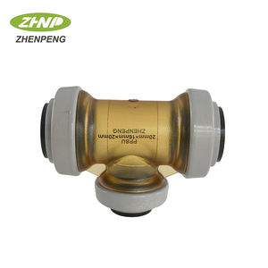 PPSU Tee Fitting Aplicaciones <span class=keywords><strong>de</strong></span> <span class=keywords><strong>agua</strong></span> <span class=keywords><strong>potable</strong></span> y calefacción Push Fit Tee, PPSU Push to Connect Plomería Fitting - Product Image 2