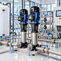 Pompa Air Multistage Vertikal Sentrifugal Baja Tahan Karat CDL Bertekanan Tinggi dengan Kontrol PLC untuk Sistem Sirkulasi Pasokan Air