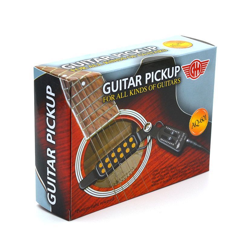 Pick-up professionnel de guitare acoustique, noir, Piezo, pour
