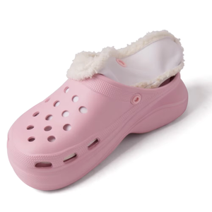 Zapatos de plataforma de cuatro estaciones para mujer, <span class=keywords><strong>zuecos</strong></span> de invierno <span class=keywords><strong>rosas</strong></span> transpirables e impermeables, <span class=keywords><strong>zuecos</strong></span> cálidos para exteriores - Product Image 3