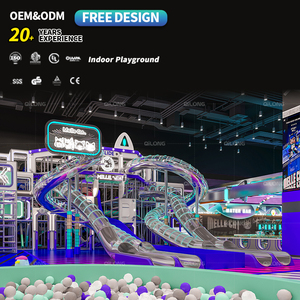 Thương mại Tùy chỉnh trong nhà Thiết bị sân chơi cho trẻ em với lớn trượt mềm chơi và leo dây tất nhiên chơi khu vực - Product Image 1