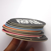 Sous-verre en papier rond absorbant et imperméable, écologique, avec logo personnalisé, épaisseur 3/5 mm, pour tasses à café et boissons à domicile