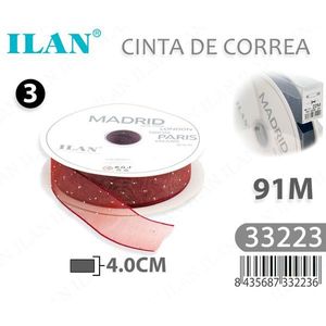 Nastro Decorativo Ilan 4.0Cm 91M Rosso Madrid con Puntini per Lavori Artigianali - Product Image 3