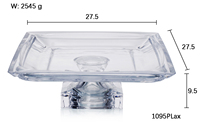 1095PLax Kristano grandes assiettes avec base assiette en gros pour mariage assiette de fruits clairs