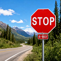 Panneau de signalisation routière réfléchissant personnalisé en aluminium, étanche, pour la sécurité routière municipale à grande vitesse, panneau d'avertissement de sécurité, panneau Stop pour la sécurité routière