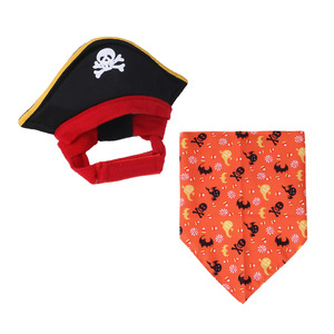 Disfraz de pirata caribeño con estampado de esqueleto, sombrero, disfraz de pirata, decoraciones para Cosplay, gato, perro, conjunto de Bandana - Product Image 4