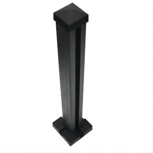 Wpc fence aluminum post with decorative panels boards wall fence