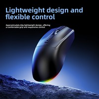 Souris ergonomique sans fil X3 double mode à 6 boutons avec base de charge, légère, pour ordinateur portable, jeux et e-sport