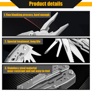 Navaja Multiusos, Alicates Plegables, Mini Herramienta Portátil, Plegable, Táctica, para Exteriores, Caza, Supervivencia, Reparaciones - Product Image 4