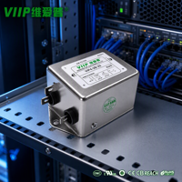 Filtre de puissance monophasé CEM VIP4-2B-20 B042Q0707 20A 115/250VAC avec coque en fer pour dispositifs médicaux, de communication et de contrôle
