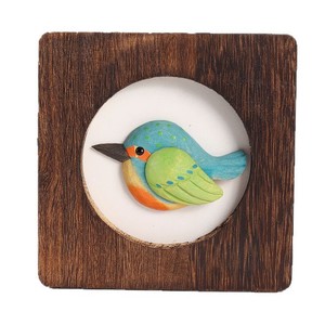 Marco de Fotos Magnético con Forma de Pájaro Tallado a Mano, con Diseño Bonito para Colgar o Exhibir en Escritorio, Hecho de Madera de Tilo - Product Image 5