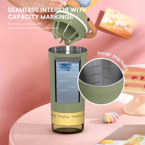 2025 nouvelle conception bouteille shaker en acier inoxydable personnalisable avec bec verseur et base <span class=keywords><strong>de</strong></span> stockage séparée nettoyage facile - Product Image 6