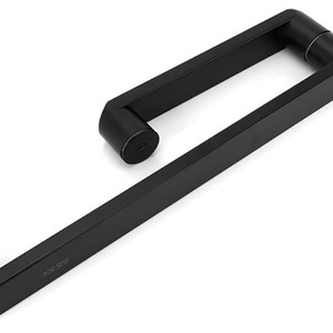 Poignée de porte de salle de bain en acier inoxydable Huahu 304, finition mate noire sablée, soudée, pour porte en verre - Product Image 1