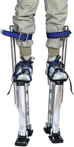 15-23 אינץ 'סגסוגת אלומיניום קביים כסף מתכוונן גובה 105 ק "ג קיבולת עומס גבוה - Product Image 5