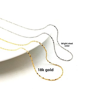 Collana Gimmel <span class=keywords><strong>in</strong></span> Acciaio Inossidabile 316L <span class=keywords><strong>con</strong></span> Catena a Stella <span class=keywords><strong>in</strong></span> <span class=keywords><strong>Oro</strong></span> 18K, Stile Sportivo <span class=keywords><strong>con</strong></span> Raffinata Catena Abbinata - Product Image 1