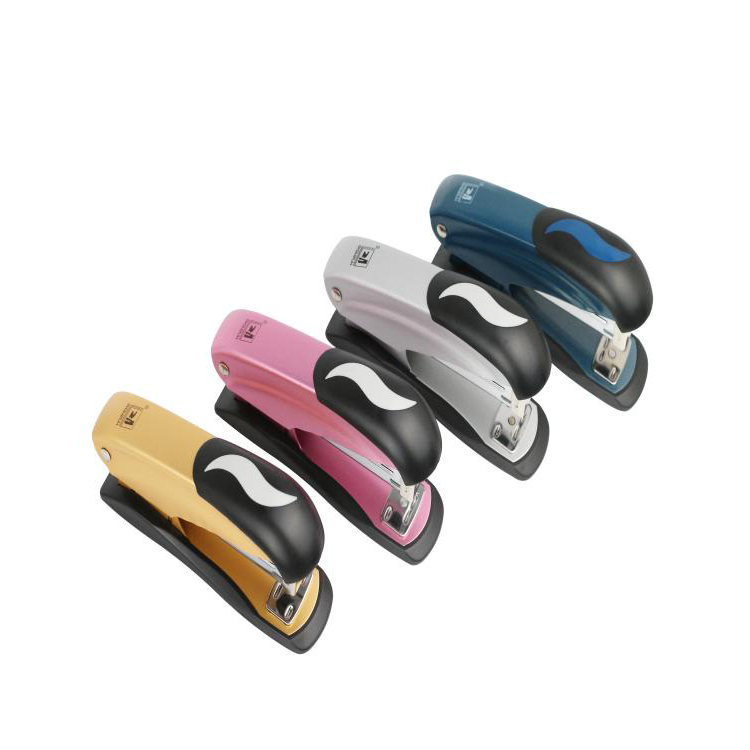Бесплатный образец, оптовая продажа, Стильный золотой роскошный многотехнологичный степлер с удлиненным степлём, экономия труда, дизайнерский офисный степлер