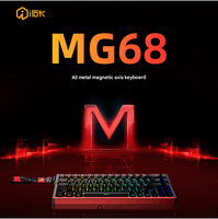 IROK MG68 clavier de commutateur magnétique à corps en alliage d'aluminium complet 65% TKL échange à chaud RGB programmable clavier de jeu filaire à faible latence
