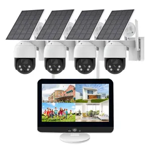 Hệ Thống An Ninh Không Dây Ngoài Trời Bộ NVR Giám Sát 12.5Inch 4 Camera Giám Sát 4MP Cho Ổ Cứng 6TB Tầm Nhìn Ban Đêm Gia Đình