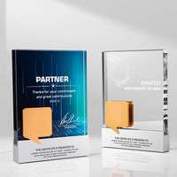 Plaque de verre en cristal de sublimation JN Blank Impression UV plaques de récompense en cristal plaque de cristal personnalisée