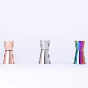 Stainless Steel Ounce Cup Double-<b>Ended</b> Measuring Glass Mini Liquor Pourer <b>Bar</b> Tool Silver Simple Style - Product Image 2