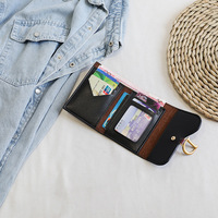 Dompet Kartu Wanita Motif Kulit Buaya PVC Grosir, Dompet Pendek Ultra Tipis Multi-Slot, Logo Custom