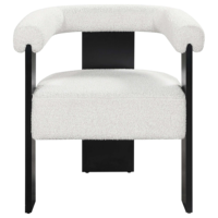 Fauteuil de Salon de Manucure Luxe Nordique en Bouclé, Chaise Moderne à Cadre en Bois Massif pour Studio de Beauté Haut de Gamme et Atelier de Techniciens Ongulaires