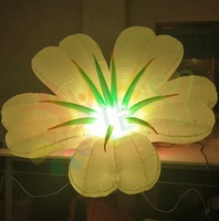 Décoration de jardin, fleur de lotus gonflable géante, lumière LED colorée, modèle de lotus gonflable lumineux pour l'affichage dans les centres commerciaux