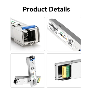 Émetteur-récepteur optique SFP GIANTECH 1,25 G monomode monofibre avec connecteur SC 1310/1550 nm, module émetteur-récepteur fibre optique 20 km POE - Product Image 2
