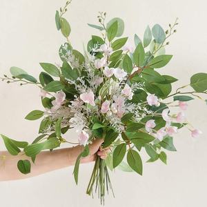 Hojas de eucalipto de simulación, relleno de arreglos de flores artificiales doradas para decoración de bodas en interiores y exteriores - Product Image 4