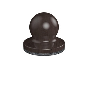 Cross-border wooden round dog <b>scratching</b> <b>post</b>, black flattened paw file, detachable wooden pet nail file/scraper. - Product Image 1
