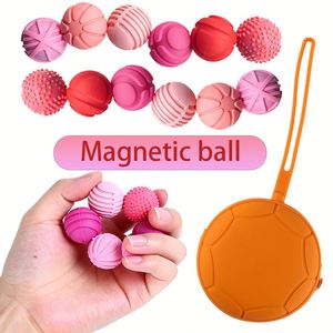 Balle sensorielle magnétique en silicone, silencieuse et texturée, pour l'ADHD - Product Image 2