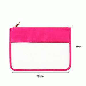 Bolsas de Cosméticos Transparentes de PVC Reutilizables con Cierre, Organizadores de Maquillaje con Letras DIY, Bolsas de Almacenamiento de Maquillaje Resistentes al Agua para Niñas, Moda de Verano - Product Image 6