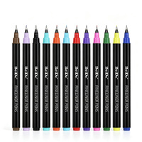 Marqueur fin ST-201, pointe fine 0,4 mm, imperméable, séchage rapide, logo personnalisé pour l'écriture au bureau