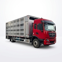 Camion de transport de bétail Dongfeng Tianjin 4x2 pour poulets et porcelets, conteneur séparé en aluminium