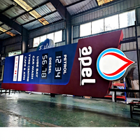 Station-service personnalisée Totem publicitaire, pylône, panneau d'affichage, écran d'affichage pour le carburant diesel, panneau LED pour le prix du gaz