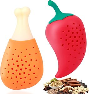 Filtre à épices créatif en silicone en forme de cuisse de poulet avec trou de filtration pour la cuisson - Product Image 1